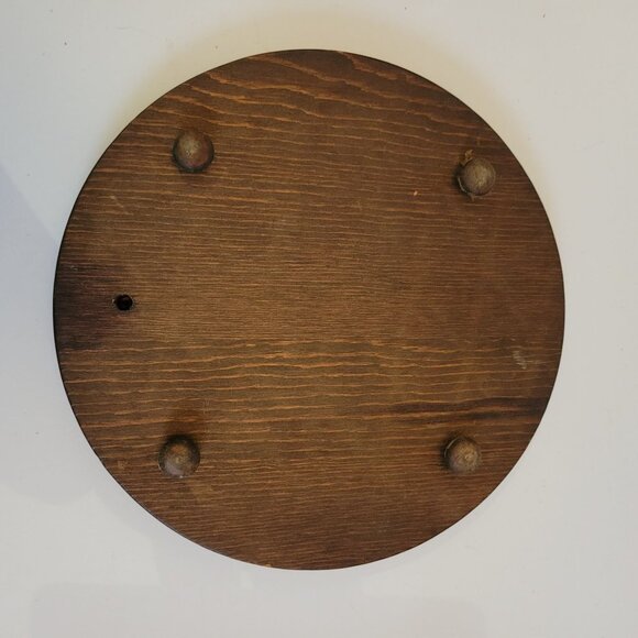 Vintage Blue & White Delft Windmill Ceramic Trivet With Wooden Frame - Picture 2 of 6